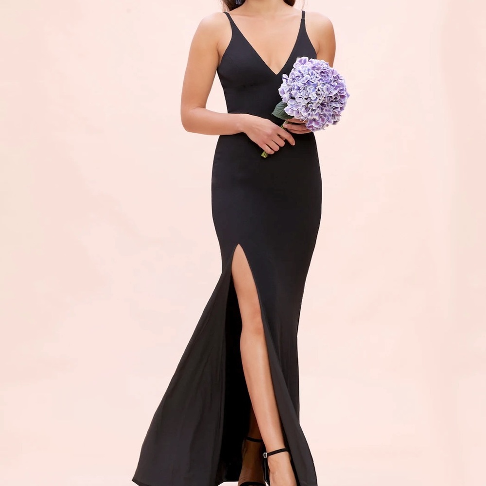 NWOT Dress the Population black Iris gown